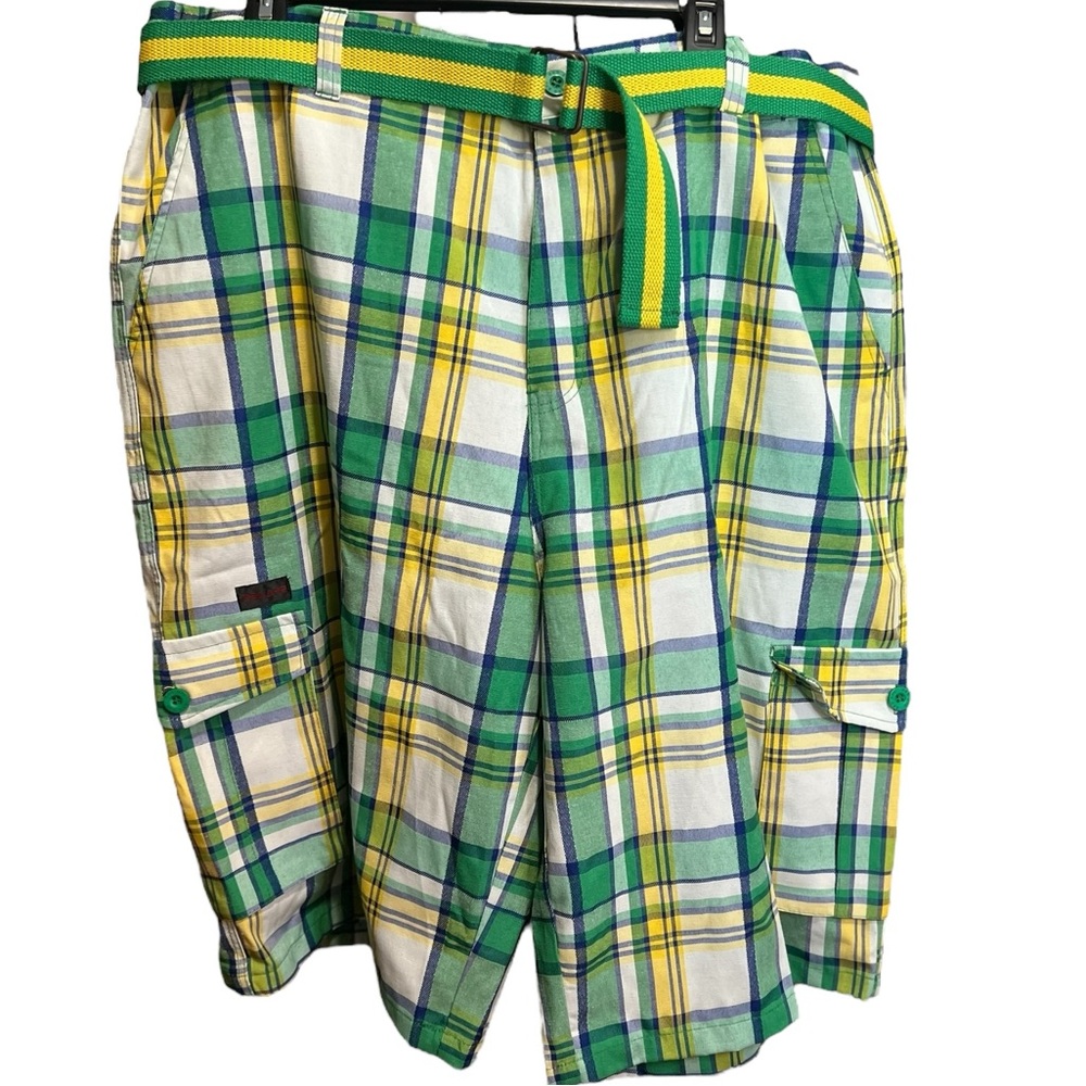 Red Ape Mens Golf Club Course Plaid Shorts with Belt Sz 1XL